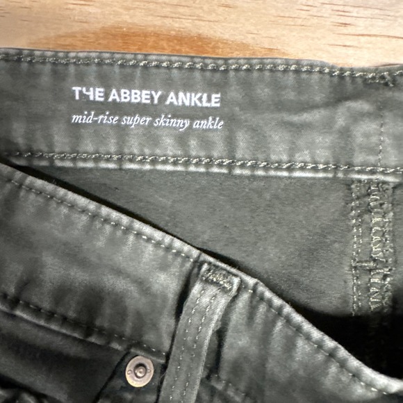 adriano goldschmied jeans Wmn 29 The Abbey Ankle Skinny Green Brushed - Picture 5 of 10